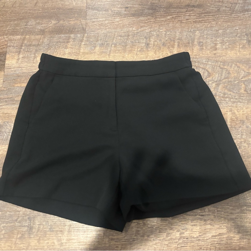 J.Crew High Waisted Pull On Elastic Waist Pleated Shorts Black 8